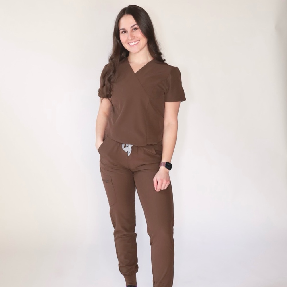 Mocha Brown Women's Scrub Set | Lux Scrubs